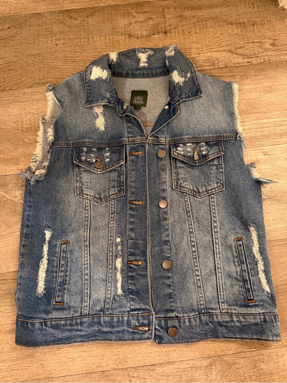 Oversized Denim Jacket Vest